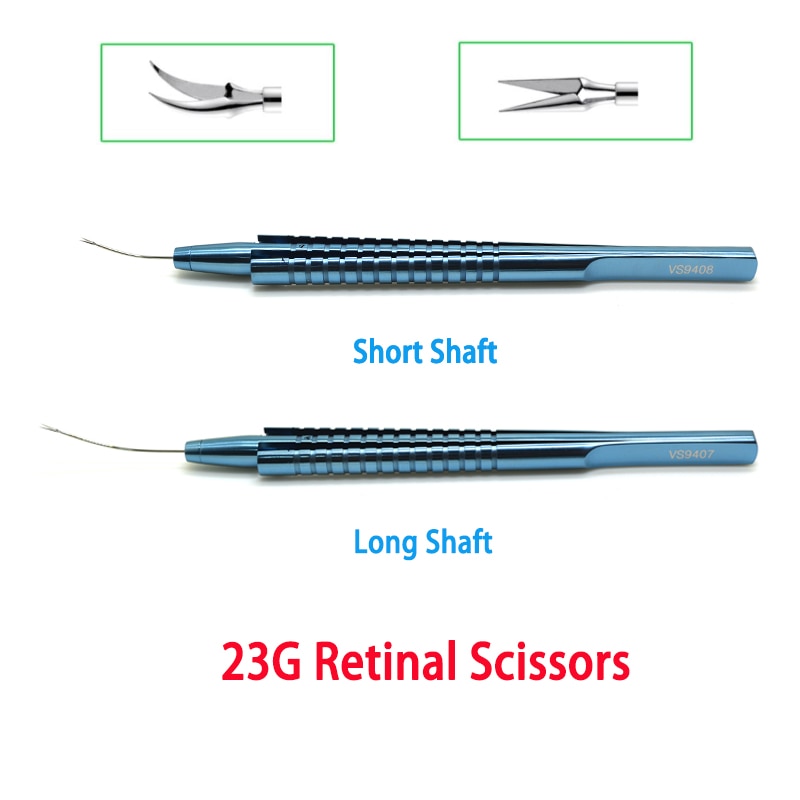 23G Scissors Retinal Scissors Vitreo Retinal Forceps Scissors Speculum Capsulorhexis Caliper Phaco Chopper Sinkey Hook Nagahara  