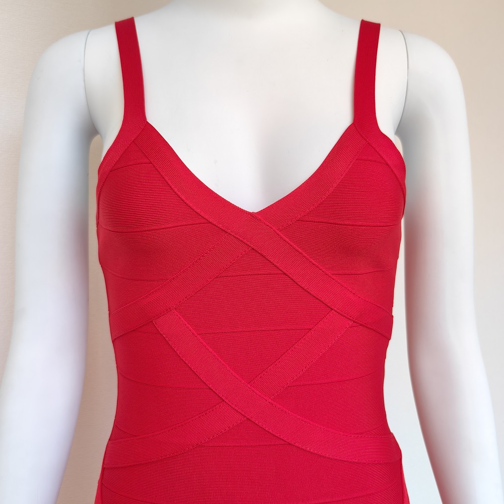 BEAUKEY Luxury Queen Star Evening Bandage Red Dress Women 2023 Winter Floor Midi Ruffles Long Dress Bodycon Bustier Sexy Vestido