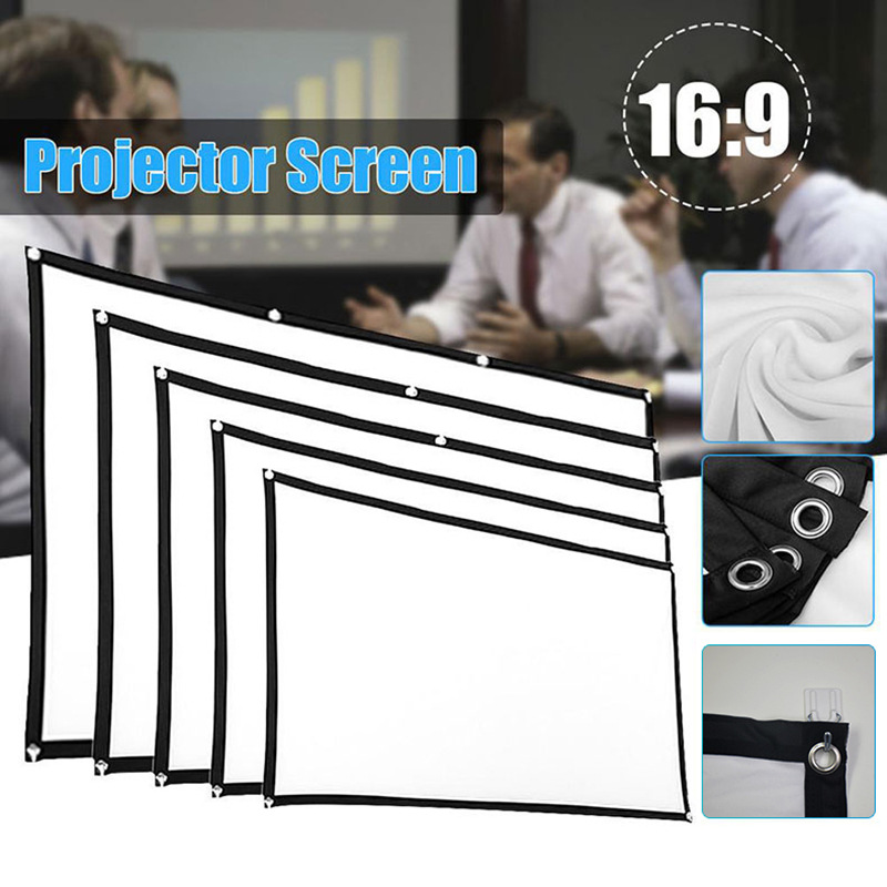 Portable Polyester Soft Screen Projector Outdoor Film Projection Screen Home Theater Movie Screen Indoor Projection Screen 