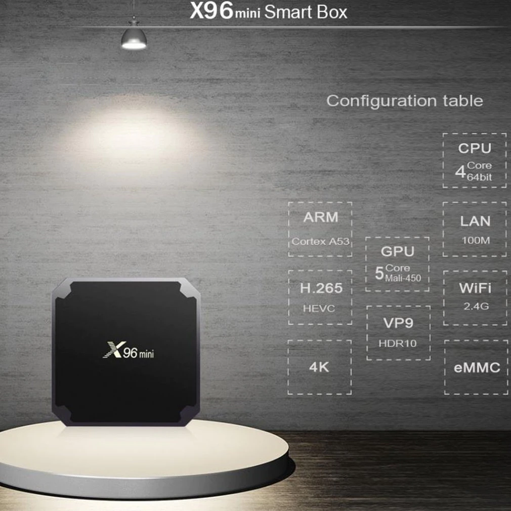 New X96 Mini Smart TV Box For Android 7.1 1G 8GB 2G 16GB Quad Core 2.4GHz WiFi 
