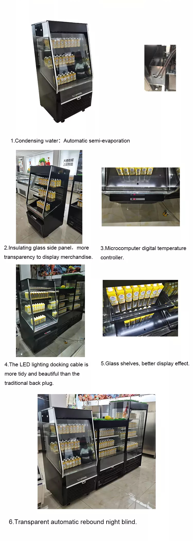 Supermarket fruit and vegetable beverage display cabinet, refrigeration equipment, refrigeration display freezer Supermarket fruit and vegetable beverage display cabinet, refrigeration equipment, refrigeration display freezer supermarket refrigerator,supermarket fridge,showcase chiller,cake display chiller,open chiller display