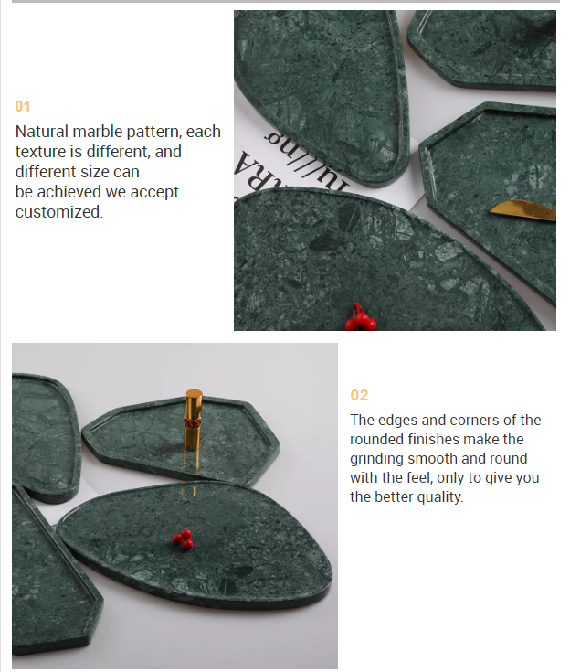 Home Decor Hot Sale Green Marble Serving Tray Marble Stone Jewelry Display Green Marble Vanity Tray bathroom-Casamarbury marble trays,marble trays,marbling tray,marble tray,marble tray,green marble tray,marble bathroom tray,marble vanity tray,Green Marble