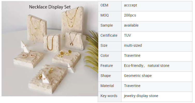 Custom Natural Stone Fashion Travertine Jewelry Necklace Rings Display Stand Custom Natural Stone Fashion Travertine Jewelry Necklace Rings Display Stand Natural Stone,Necklace Holder,Rings Display Stand