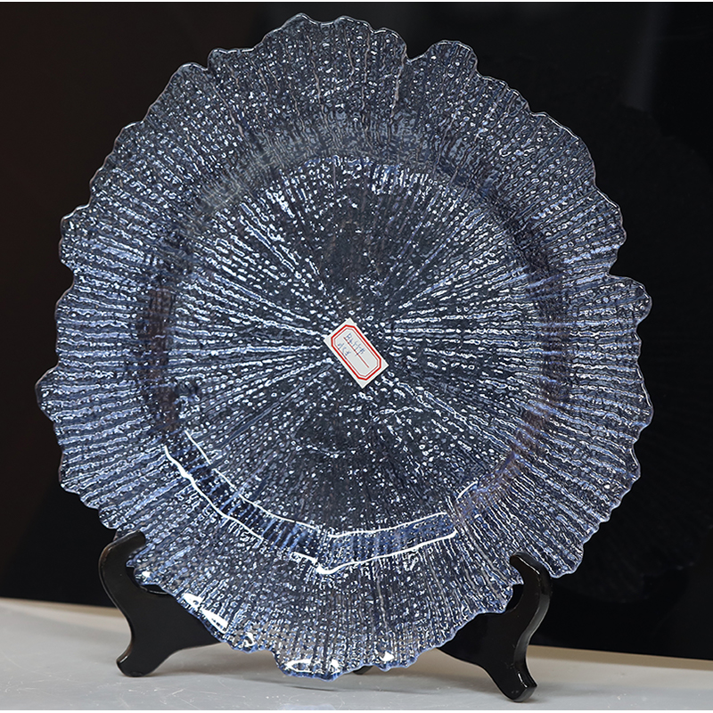 Crystal Glass Snack Board European Modern Fruit Tray Candy Tray Home Decoration Storage Tray  