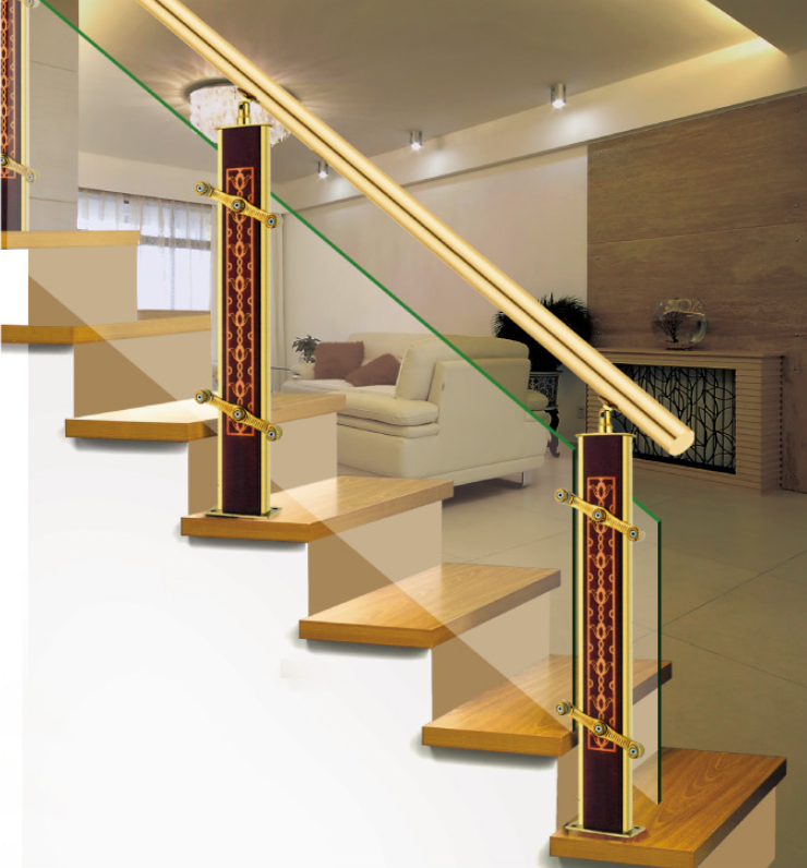 Stair Guardrail, Residential Building Stair Guardrail, Glass Guardrail, High-end Villa Guardrail, Stair Safety Guardrail, Guardrail Customization  Guardrail