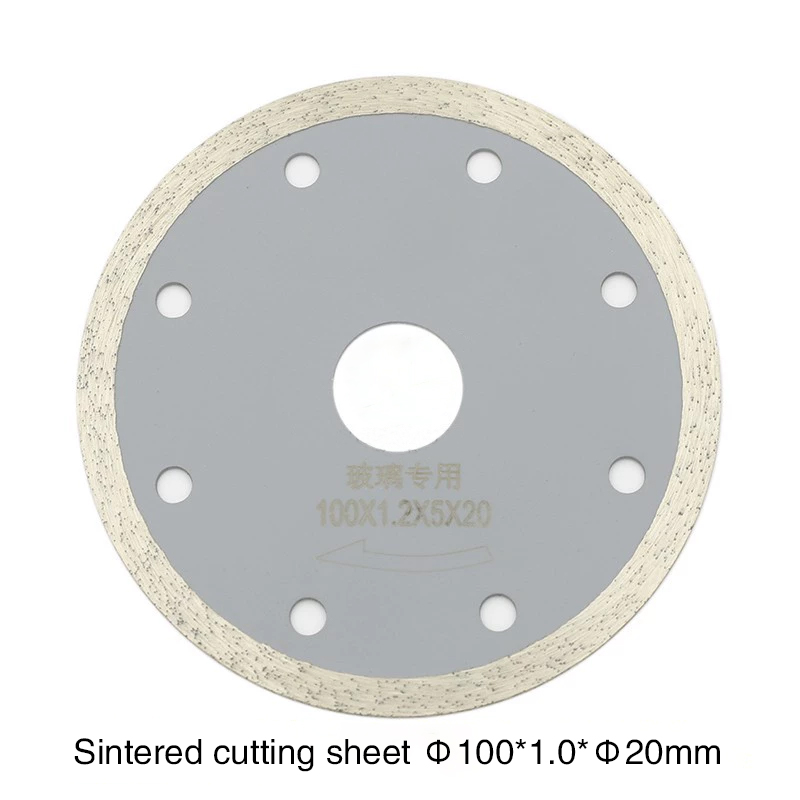 Sintered diamond ceramic cutting sheet 100 large 20 hole glass grinding cutting sheet glass electroplating sand cutting sheet  