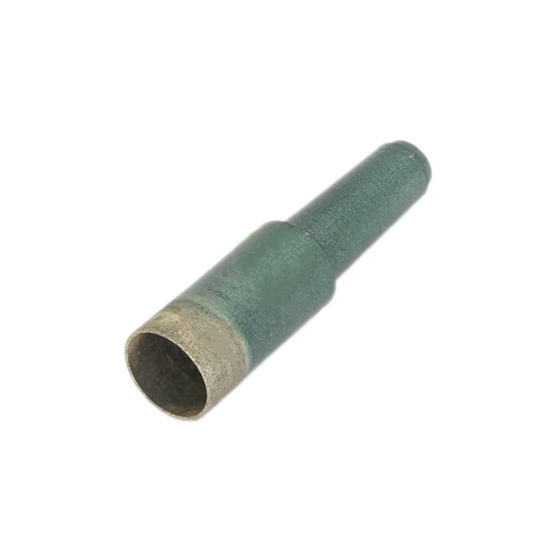 Horizontal up and down drilling 0222 glass drill bit Taper shank open hole drill green handle fine sand glass drill bit  