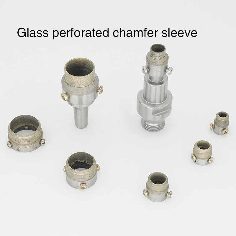 Glass perforated chamfer drilling machine Drill bit 45 degree chamfer bronze diamond sintered reaming drill  