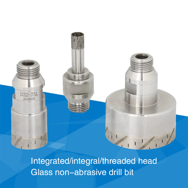 Integral glass bit integrated threaded head drill New non-abrasive machine drilling High speed drilling machine sharp open hole drilling  
