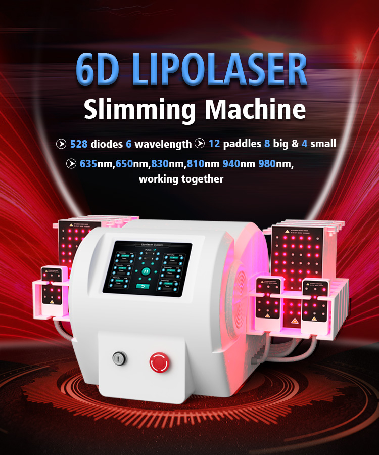 635nm 660nm 810nm 830nm 940nm 980nm 6D Lipolaser Pads Non-Invasive Body Slimming Beauty Equipment Factory Price Non-Invasive 6D Lipolaser Body Slimming Beauty Equipment lipo laser,lipolaser,lipo laser slimming machine