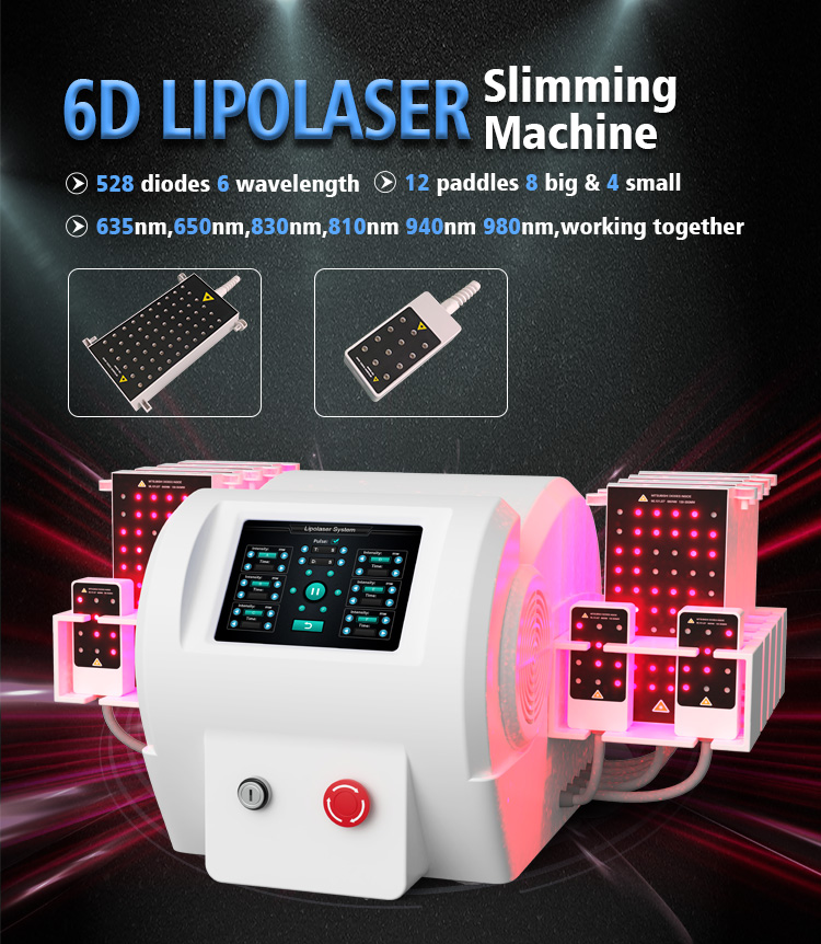 635nm 660nm 810nm 830nm 940nm 980nm 6D Lipolaser Pads Non-Invasive Body Slimming Beauty Equipment Factory Price Non-Invasive 6D Lipolaser Body Slimming Beauty Equipment lipo laser,lipolaser,lipo laser slimming machine