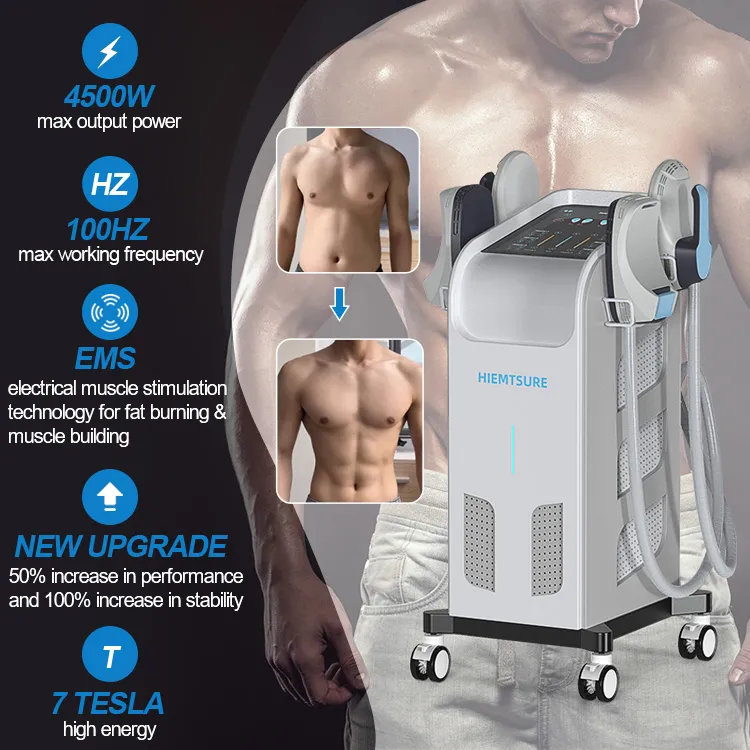 7 Tesla 4 Handles 4-control EMslim With RF Fitness Machine Muscle Building Ems Body Sculpting Machine Electromagnetic Muscle Stimulator Hiemt Machine High End 4 Control EMS RF Hiemt Body Sculpting Machine - Honkay Ems Body Sculpting Machine,ems Muscle Building machine,Muscle Stimulator Hiemt Machine