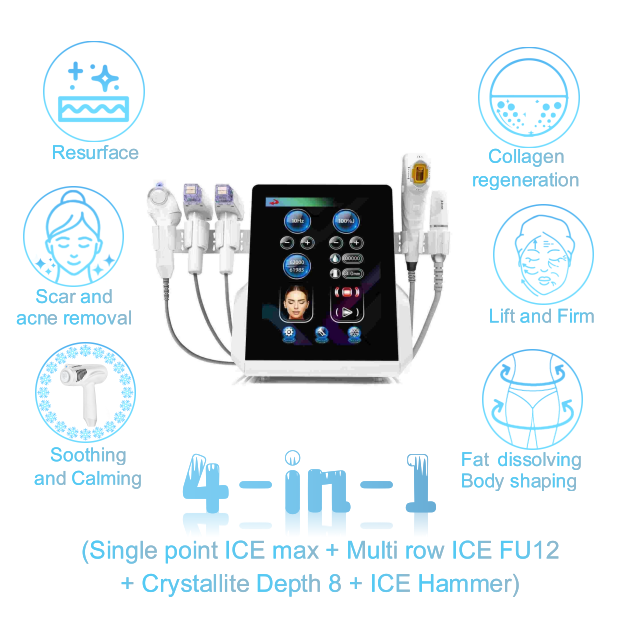 12 line 10000shots smas layer skin tightening wrinkle removal ice hifu with vmax cold hammer 3.0mm 4.5mm face neck hifu lifting machine New 4 in 1 Multifunctional 12D HIFU Face Lift Machine - Honkay hifu machine,hifu device,hifu face lift machine