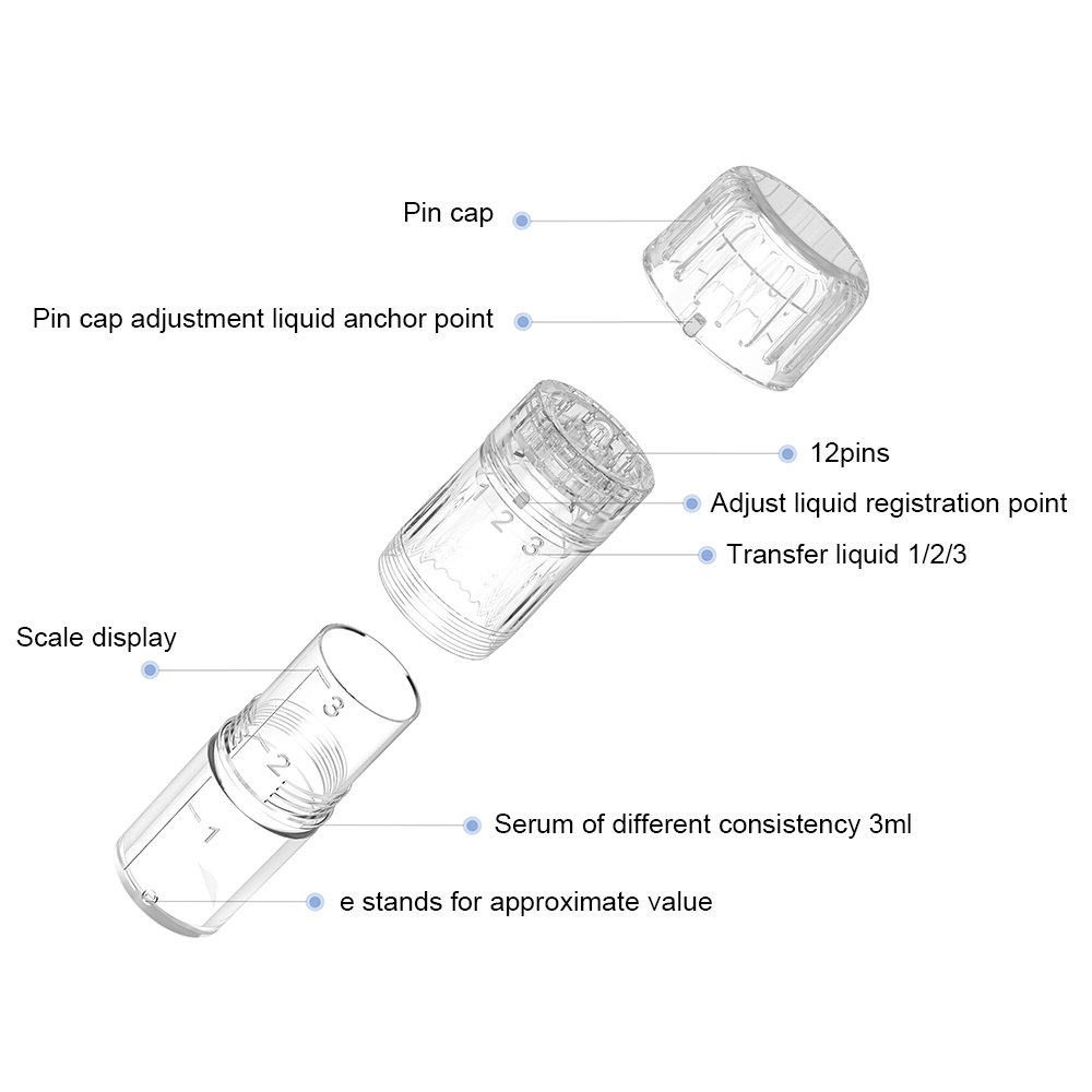 Hydra pen H5 H3 Needle Cartridge 1-3 Level Adjustable Serums Out Put Cartridges 12pin 24pin 36pin Nano Silicone 3ml Container Hydra pen H5 H3 Needle Cartridges - Honkay Hydra pen H3 cartridges,Hydra pen H5 cartridges,Hydra pen H5 H3 Needle Cartridge
