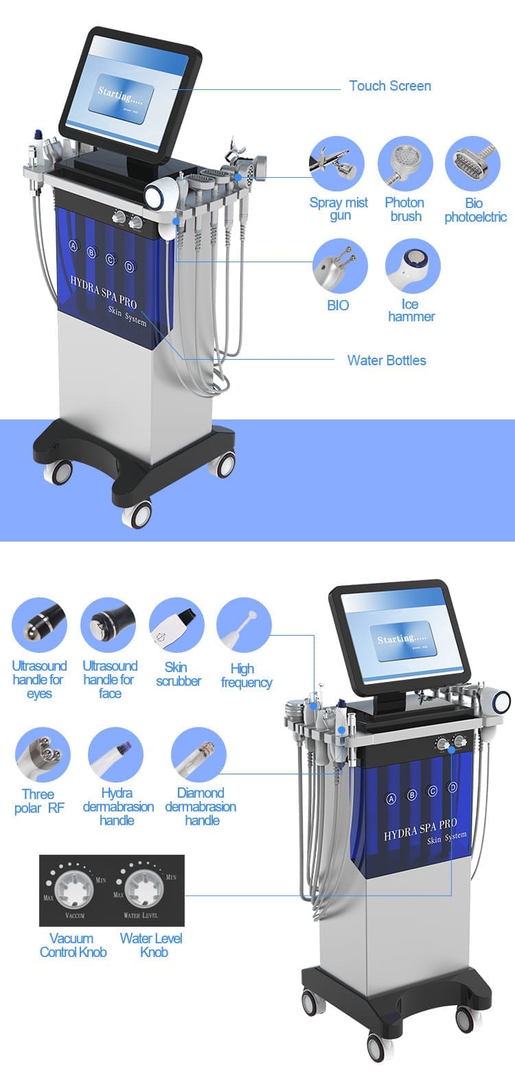 14 In 1 Multifunctional Spa Equipment Hydra Facial Microdermabrasion Oxygen Spray Injector Deep Cleaning Face Lifting Machine On Sale 14 in 1 Hydrafacial Microdermabrasion Machine | Honkay hydrafacial machine price,microdermabrasion machine,hydrafacial machine