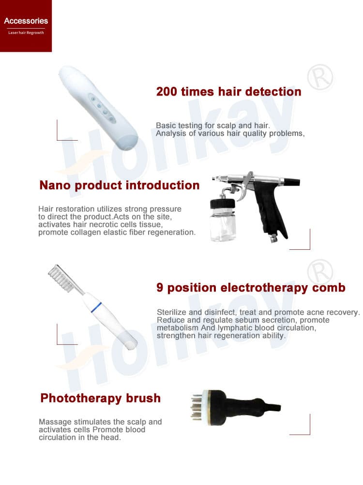  5 In 1 Low Level Improve Grow Hair Regrowth Treatment Ems Comb Laser Hair Growth Machine For Anti Hair Loss Low level Laser Hair regrowth machine | Honkay hair growth machine,hair regrowth machine,hair growth device