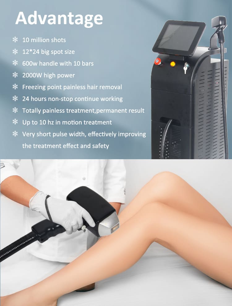 Black 600W diode laser 808nm hair removal machine for skin tightening hair removal Professional Hair Removal Machine | Honkay hair removal machine,hair removal device,laser hair removal machine cost