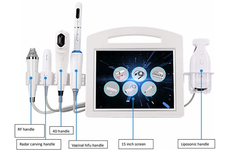 6 In 1 Professional And Rf Microneedling Hifu 7d Ultramax Face Lift Machine For Face And Body  