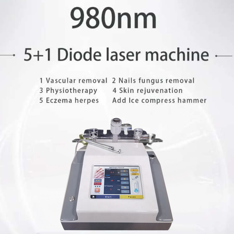 Professional 5 in 1 multifunctional nail fungus physiotherapy spider vein vascular 980nm 980 nm diode laser for vascular removal | Honkay 980 nm laser,980 nm diode laser for vascular removal,980 nm laser spider vein