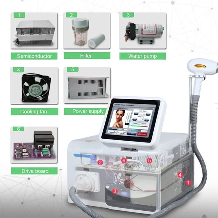 Portable germany Bars 808nm Diode Laser Permanent Hair Removal Machine 1064 808 755 nm Triple Wavelength Hair Removal Laser Equipment Professional 808nm/3 Wavelength Hair Removal Machine | Honkay laser hair removal machine professional,laser hair removal machine,hair removal machine