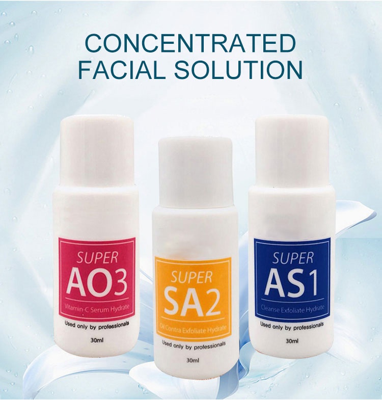 AS1 SA2 AO3 Peeling Solution Facial Cleaning Aqua Water Peeling Solution For Hydra Dermabrasion Machine Small Bubble Special Cleaning Solution small bubble sptcial cleaning solution