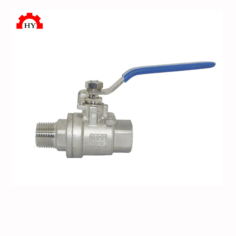 stainless steel 2pc 1/2" 1000wog male female thread ball valve