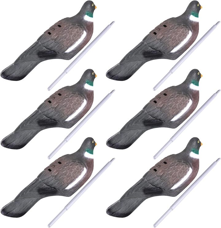 6 PCS Dove Pigeons Decoys Half Shell for Hunting Shooting Yard Garden Decoration, 16 Inch Pigeons Decoys Half Shell for Hunting Yard Garden Decoration pigeons decoys half shell,dove decoys,pigeon decoys for hunting