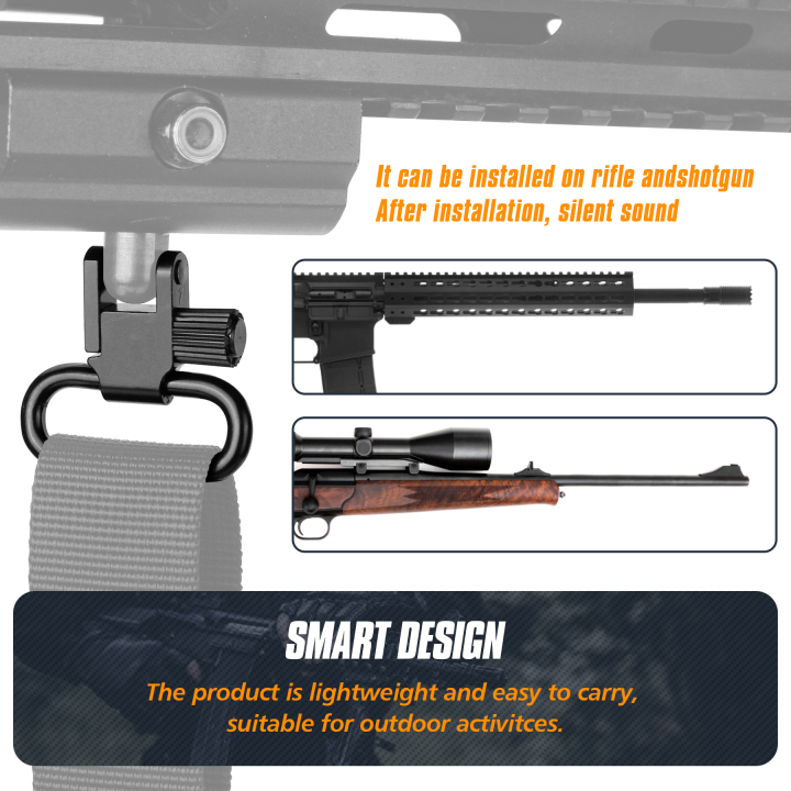 6 PCS Metal Sling Swivels for Rifle Shotgun,1/1.25 inch  