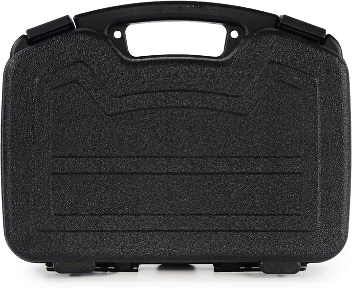 Hard Pistol Case with Foam,Lockable Waterproof Portable 2 Handguns Magazine Storage Box for Outdoor Shooting Hunting Range  