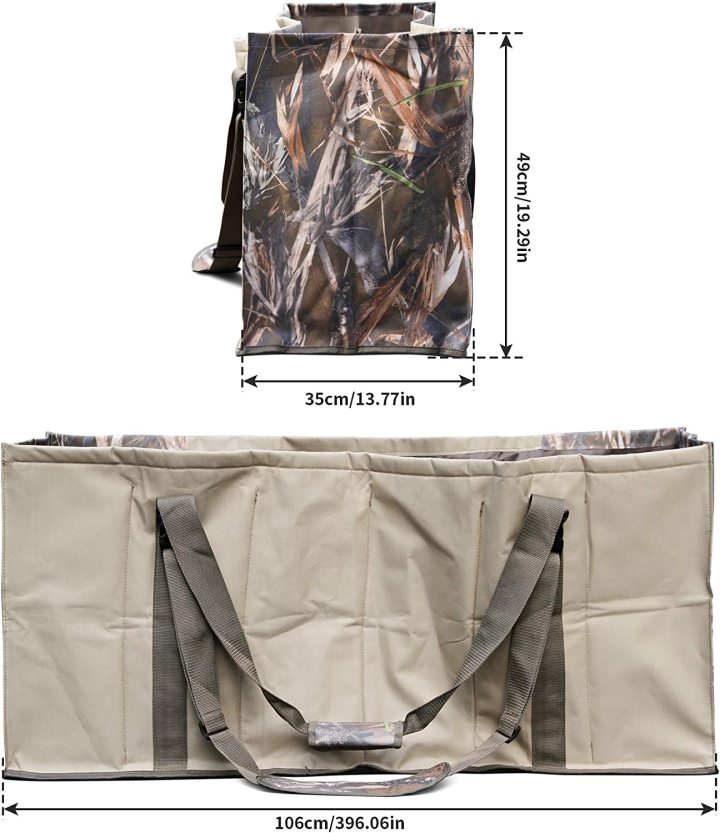 Camo Duck Decoys Bag 12 Slot with Adjustable Shoulder Strap Waterfowl Hunting Camouflage Printing Camo Duck Decoys Bag 12 Slot with Adjustable Shoulder Strap duck decoy bag