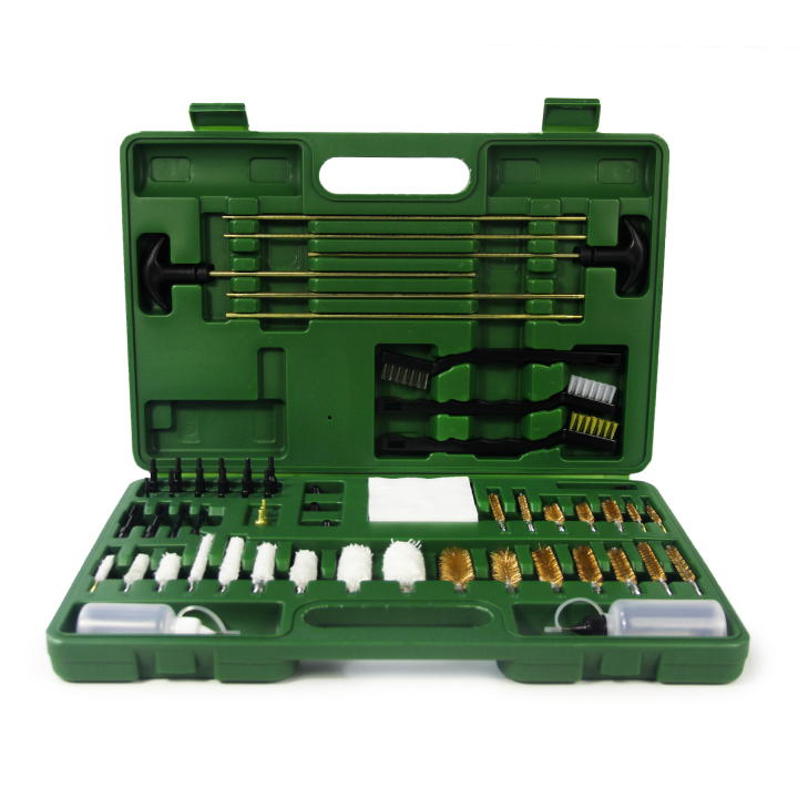 Gun Cleaning Kit Universal Supplies for Hunting Rifle Handgun Shotgun Cleaning Tool Kit Cotton Mop, Bronze Bore Brush, Gun Jag & Tips for All Caliber with Case  