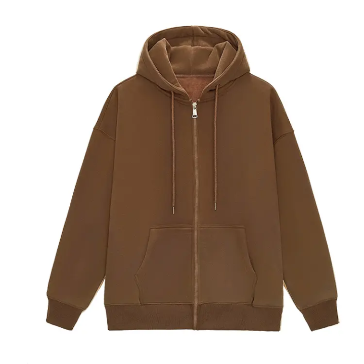 Custom logo thick sweatshirt hoodie jacket with zipper blank unisex custom hoodie jackets  custom hoodie jackets