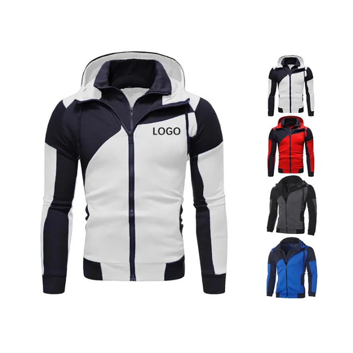 Mens active wear zip up jackets sports tracksuits slim fit track jackets  