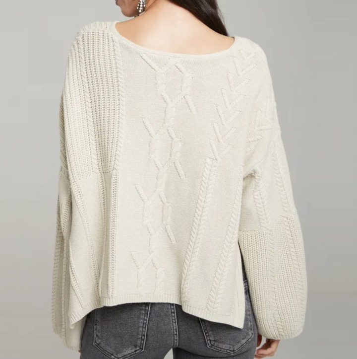 Women round neck drop shoulder cable women knit pullover sweater knitted clothes Latest Latest  