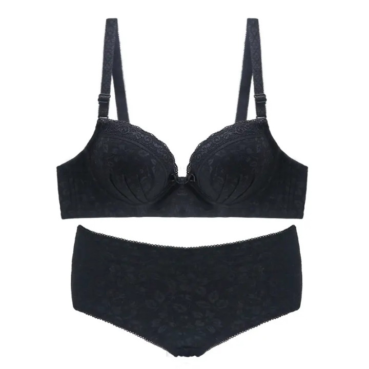 Top quality honeycomb lovely girls cute push up Bra and brief sets for Women  