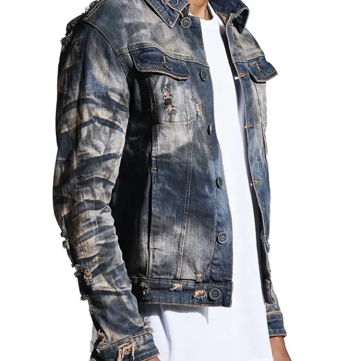 Fashion male jeans jackets tops long sleeve denim coat   