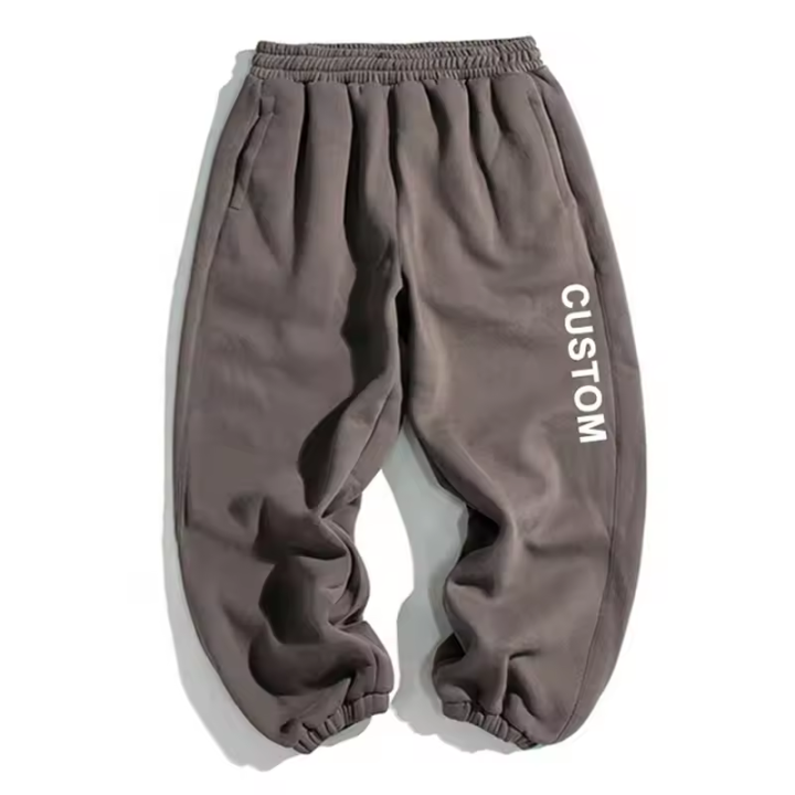 Heavyweight Baggy Fleece trousers Sweatpants Stacked Joggers Pants Trousers  