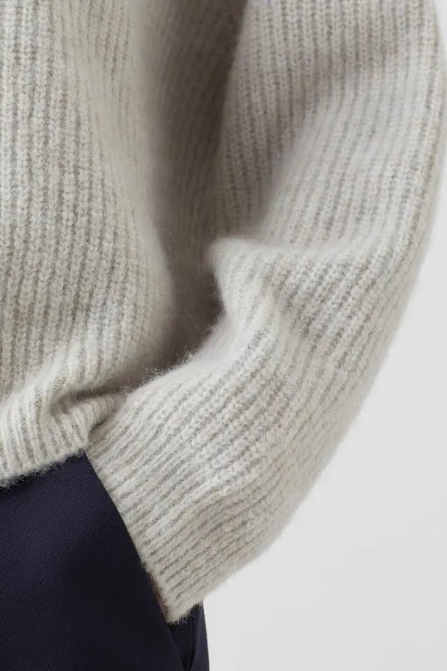 Thick wool mohair knit sweaters for women round neck pullover 