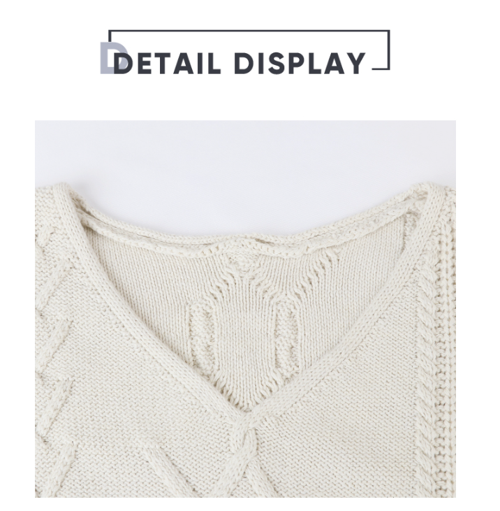 Women round neck drop shoulder cable women knit pullover sweater knitted clothes Latest Latest