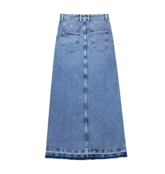 Split skirts high waist denim skirts straight jeans skirts