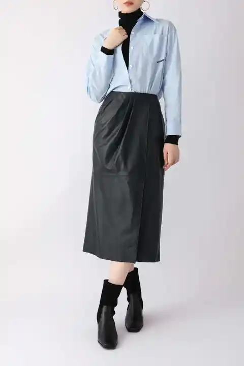 Women's Dress Club Wrap Skirt Sheepskin leather Skirt OEM Fashion Summer Custom Logo dress leather skirts