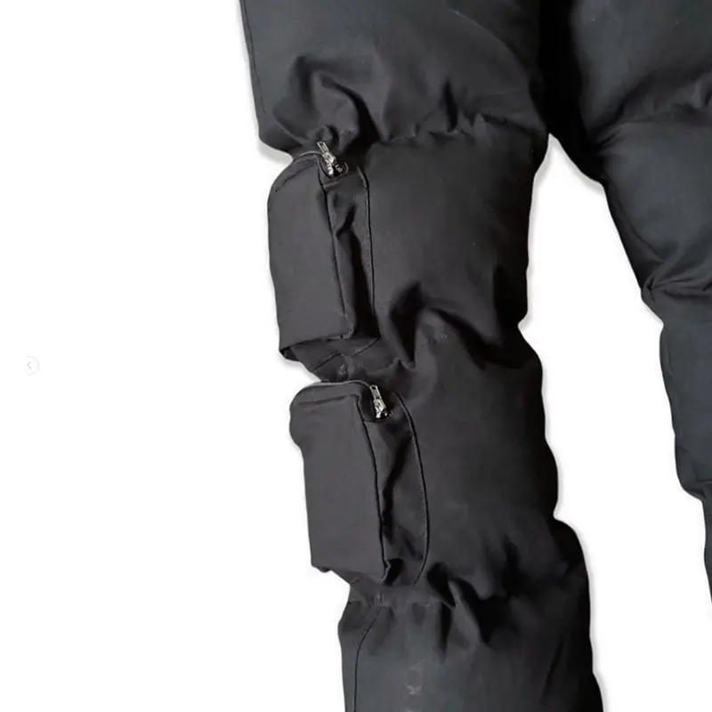 Men trousers Elastic Waist Winter trousers Thermal-Insulated Down Pants