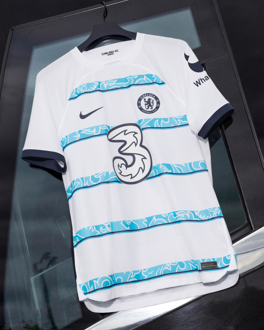 Chelsea's away shirt for the 2022-23 season Chelsea's away shirt for the 2022-23 season