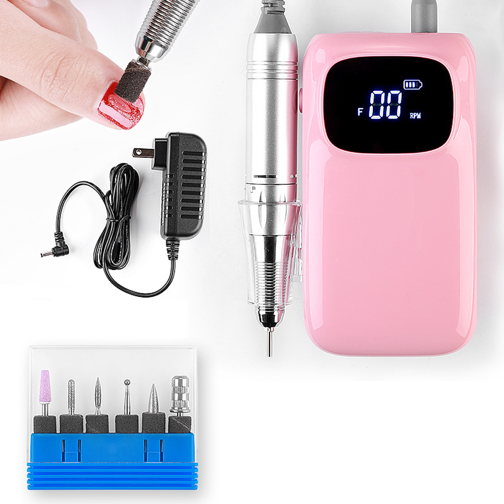 Best 35000RPM Electric Manicure Drilling Machine Set Nails Milling Cutter Drill Bit Nail File