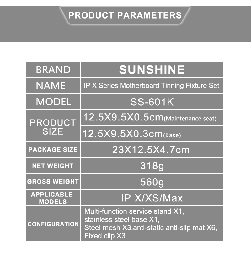 SUNSHINE SS-601X IPX Double Size Pcb Holder sunshine SS-601X IPX Double Size Pcb Holder