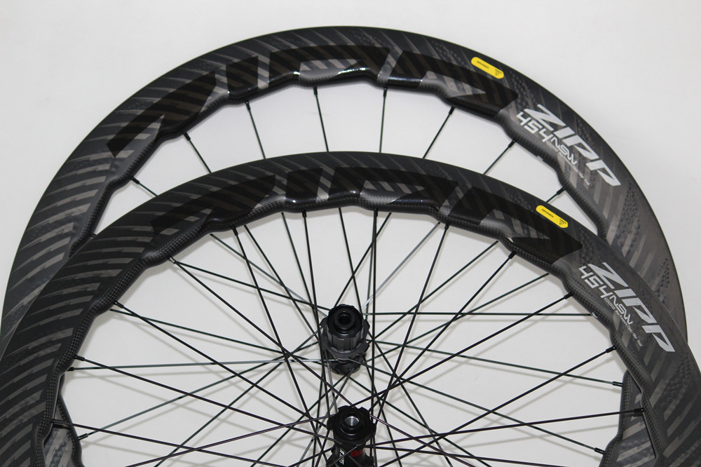 Zipp 454 Nsw Carbon Clincher Disc Brake Wheelset Disk Axle Bicycle Rims