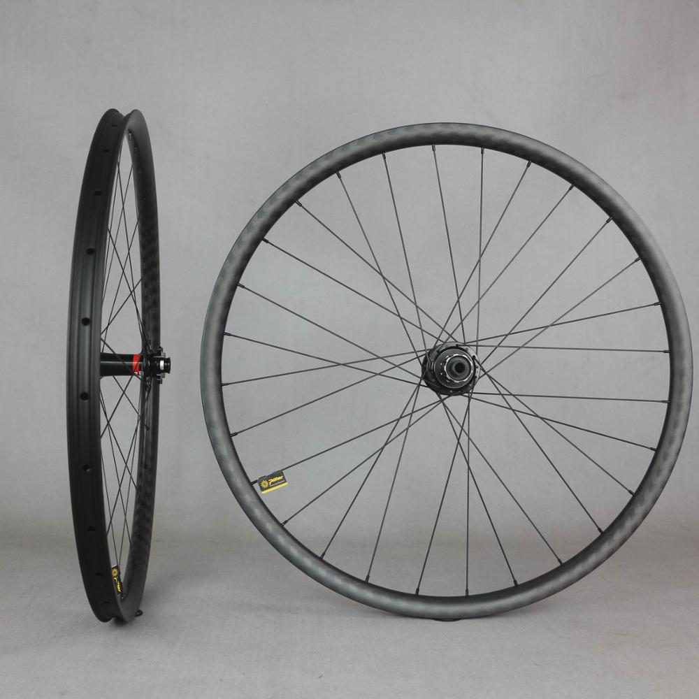 1630g 29er MTB XC 30mm carbon BOOST wheels 30mm deep clincher tubeless  Pillar 1420 spoke Novatec D791SB-B15/D462SB-B12