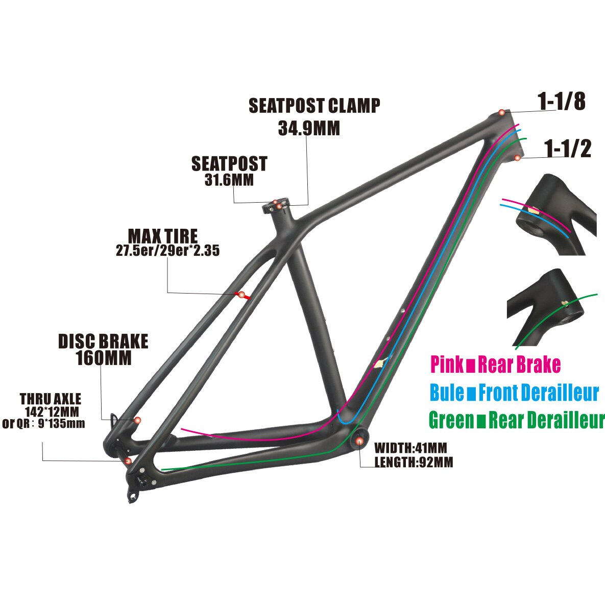 Mtb hardtail frame online 27.5