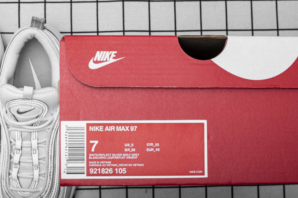 BoostMasterLin Air Max 97 White Black Silver (W), 921733-103