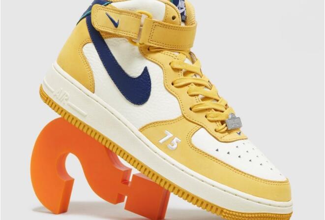 The eye-catching yellow is so dazzling! The official image of the new Air Force 1 Mid is exposed!